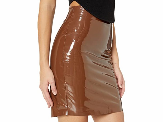 (取寄) コマンドー レディース フォー パテント レザー ミニスカート Commando women Faux Patent Leather  Miniskirt SK09 Cinnamon｜au PAY マーケット