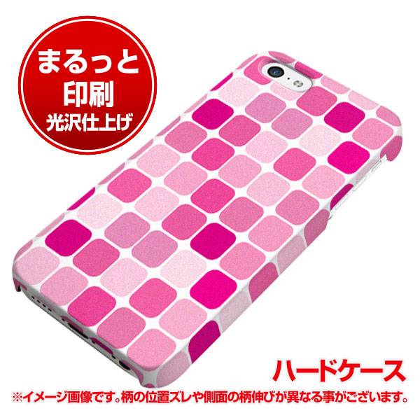 Iphone5c Docomo Au Softbank ハードケース まるっと印刷 581 四角いピンク 光沢仕上げ 横まで印刷 アイフォン5c Iphone5c用 の通販はau Wowma スマホケースの店 けーたい自慢