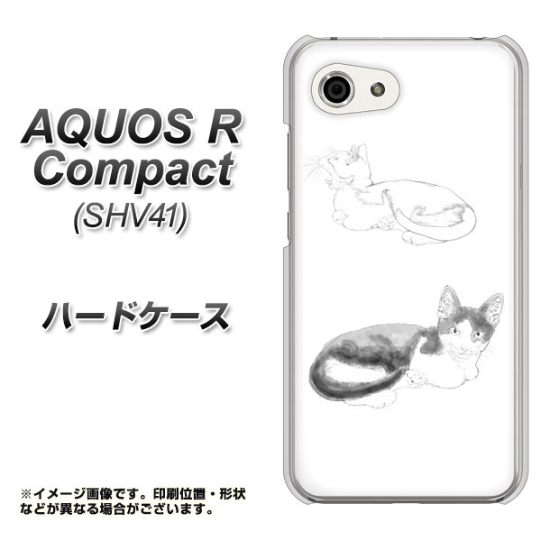 Aquos R Compact Shv41 ハードケース カバー Yj155 ネコ 手描き イラスト おしゃれ 素材クリア アクオスr コンパクト Shv41 Shv41の通販はau Pay マーケット スマホケースの店 けーたい自慢