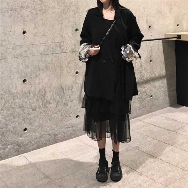 レディースファッション 初秋の韓国語バージョン19新しいデザインのセンスの女性のブレザーとジャケットカジュアルブレザーmujer特大ブの通販はau Pay マーケット Allier Shop