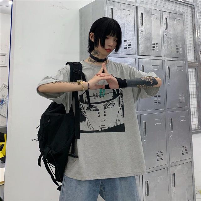 独創的 レディースファッション Tシャツ女性日本アニメ漫画印刷tシャツ綿半袖oネック90年代ヴィンテージ美的夏tシャツオム T Shirt Women Ja ファイナルバーゲン Www Centrodeladultomayor Com Uy