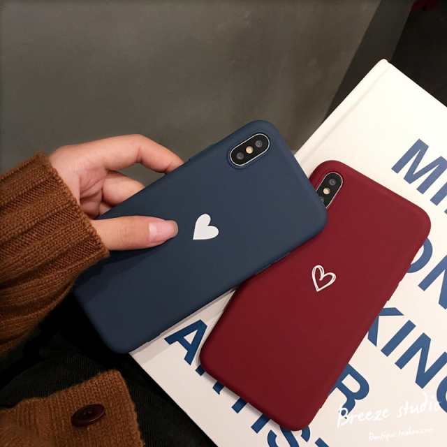 Iphone11 Pro Max Xs Iphonexr Iphone8 7 ケース ハート かわいい シンプル ペア カップル おそろい Love メール便 送料無料 の通販はau Pay マーケット Apple Case