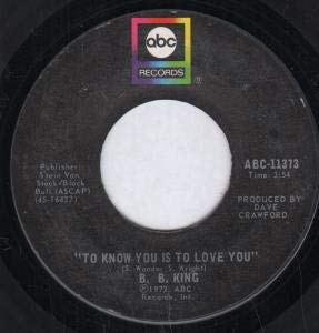 To Know You Is To Love You 7 Inch (7%ﾀﾞﾌﾞﾙｸｫｰﾃ% Vinyl 45) US Abc 1973(中古品)