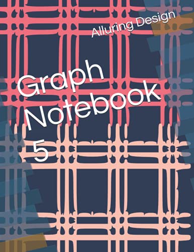 Graph Notebook 5: Graph Plotting 2 Color Plaid on Dark Blue pattern for Students & Teachers(中古品)