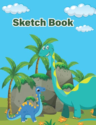 Sketchbook: Dinosaur Kids Sketchbook for drawing and sketching with blank paper.(中古品)