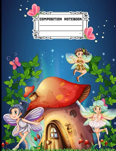 Composition Notebook: Cute Fairy Handwriting Practice Paper%ｶﾝﾏ% Kindergarten Grades K-2.(中古品)