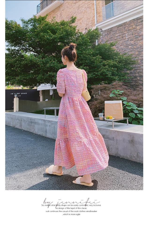 ワンピース フレアスカート フレアワンピース ティアードワンピース ロング ロング丈 マキシ マキシ丈 9分丈 アンクル丈 袖あり 半袖 パフスリーブ スクエアネック 襟なし フレア 切り替えデザイン かわいい 大人可愛い カジュアル 大人 おしゃれ お洒落 レトロ 大人女子 ワンピース フレアスカート フレアワンピース ティアードワンピース