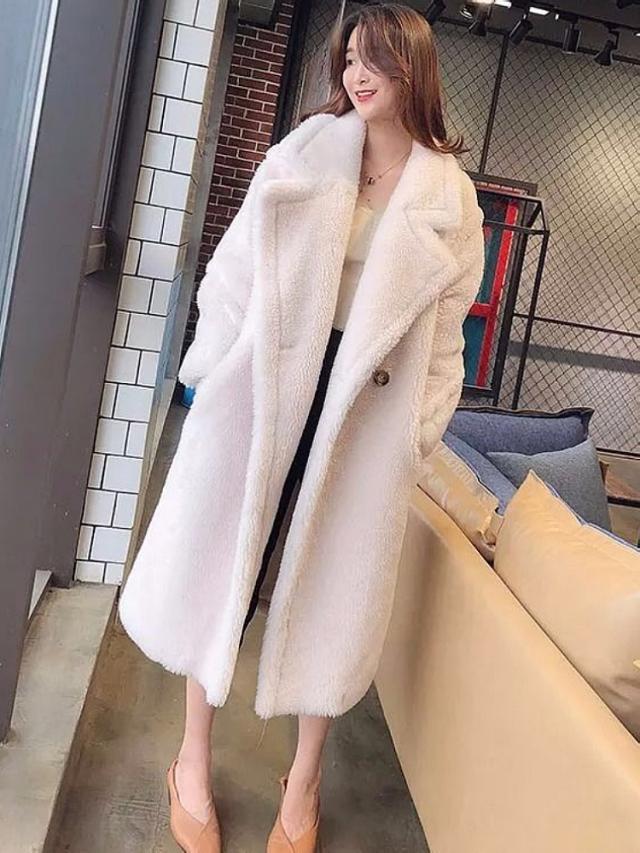 アウター コート ジャケット ロング ロング丈 袖あり 襟付き もこもこ モコモコ ふわふわ 前開き ボア 厚手 かわいい 大人可愛い きれいめ シンプル カジュアル 大人 上品 おしゃれ お洒落 大人女子 こなれ感 ラフ ラブリー キュート ガーリー ルーズ 個性的 クール モード系_4