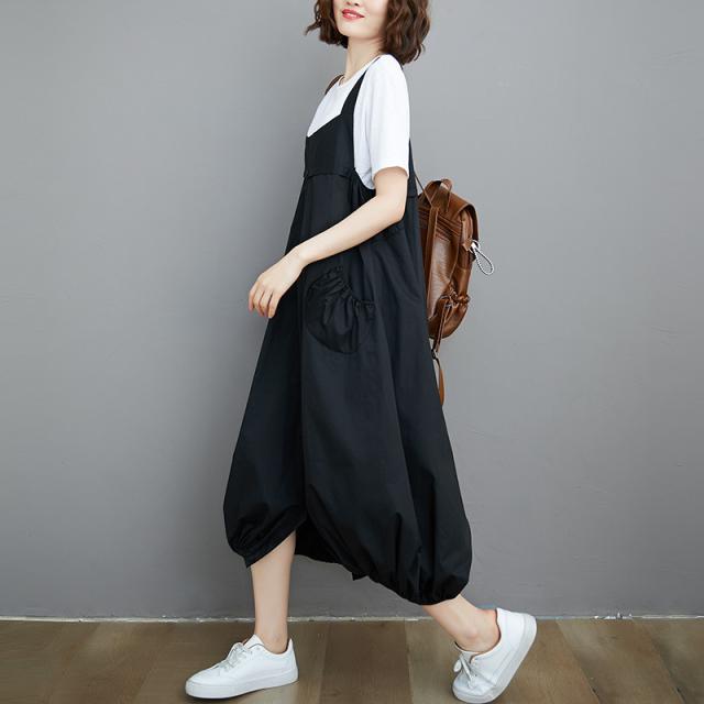 ボトムス セットアップ オールインワン サロペット サルエルパンツ アンクル丈 袖なし ワイド かわいい 大人可愛い きれいめ シンプル カジュアル 大人 おしゃれ お洒落 かっこいい 大人女子 こなれ感 ラフ メンズライク マニッシュ ボーイッシュ スポーティー ルーズ 個性的_1