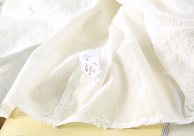 花柄 刺繍 ブラウス トップス シャツ 袖あり 長袖 ドロップショルダー