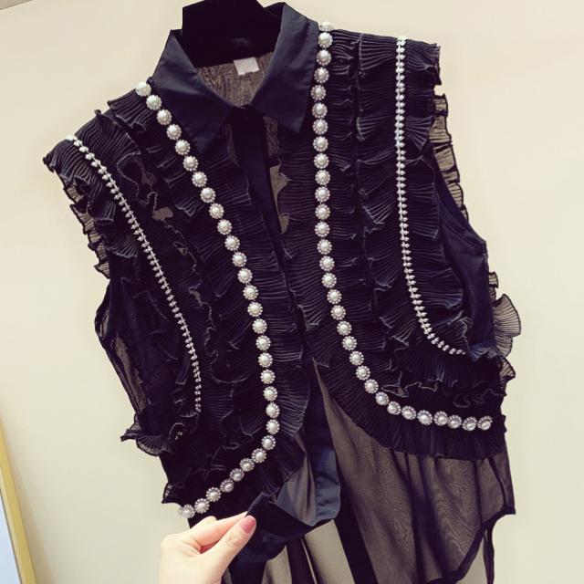 ゴージャスパール ノースリーブトップス 袖なし ハイネック 襟なし かわいい 可愛い きれいめ シンプル カジュアル 大人 上品 おしゃれ お洒落 かっこいい こなれ感 ラフ ラブリー キュート 個性的 主役級 存在感 とろみ感 抜け感 無地 春 夏 誕生日 母の日 バレンタイン 10代