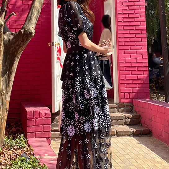 シースルーモテワンピース 膝丈 ひざ丈 袖あり 半袖 セミフレア かわいい 大人可愛い きれいめ シンプル カジュアル 大人 上品 おしゃれ お洒落 かっこいい こなれ感 ラフ ラブリー キュート 個性的 主役級 存在感 とろみ感 抜け感 無地 春 夏 誕生日 母の日 クリスマス