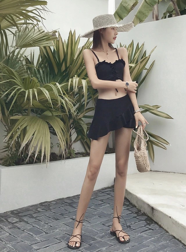 ビスチェ風 水着 ビキニ セクシービキニ 体系カバー水着 ビスチェ ワイヤー パッド付き リボン フリル レースアップ 透け感 胸元 谷間 セット 上下セット 3点セット スリーピース 2way かわいい 大人可愛い きれいめ セクシー シンプル カジュアル ゴージャス 華やかの通販は