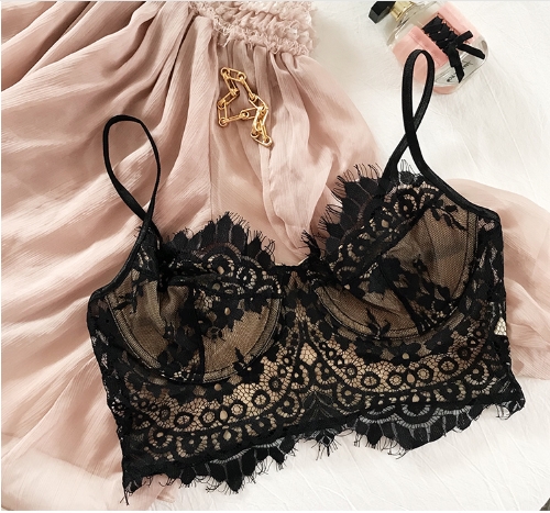 レース インナーキャミ トップス ミニ ミニ丈 ショート ショート丈 袖