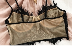 レース インナーキャミ トップス ミニ ミニ丈 ショート ショート丈 袖