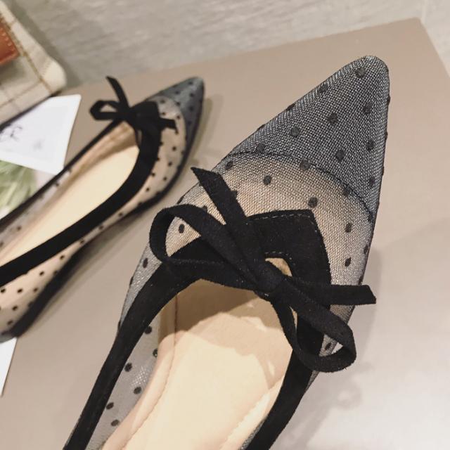 ポインテッドトゥ シースルー パンプス レディースシューズ レディース