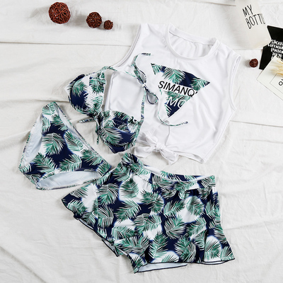 体系カバー 水着 4点セット 紐ビキニ セクシービキニ 体系カバー水着 ラッシュガード ショートパンツ ホルターネック 紐 二の腕カバー 半袖 バックシャン 胸元 谷間 谷間魅せ 盛れる セット 上下セット お得 かわいい 大人可愛い カジュアル ナチュラル 大人っぽい おしゃれ