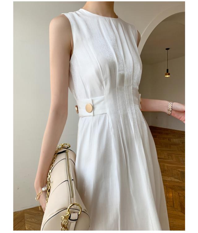 ワンピース フレアワンピース 膝丈 ひざ丈 ミモレ ミモレ丈 袖なし