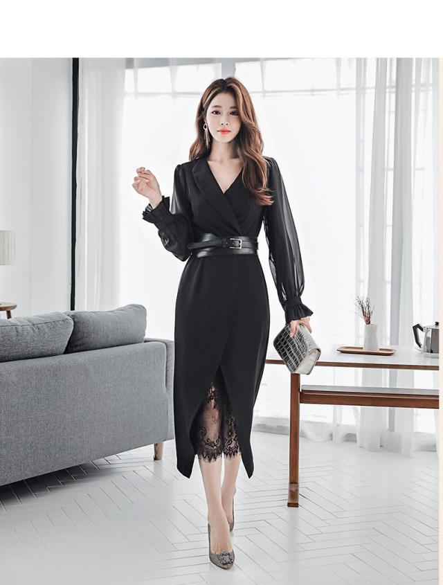 ウエストマークワンピース ドレス 膝丈 ひざ丈 膝下 袖あり 長袖 Vネック 襟なし タイト 細身 フリル かわいい 大人可愛い きれいめ シンプル カジュアル 大人 上品 おしゃれ お洒落 大人可愛い 大人女子 こなれ感 ラフ ラブリー キュート 個性的 主役級 存在感 とろみ感 ウエストマークワンピース ドレス 膝丈 ひざ丈 膝下 袖あり 長袖 V