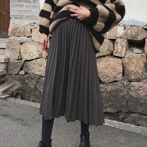 ロング丈 プリーツ スカート 秋冬スカート スカート プリーツスカート ロング ウエストゴム 伸縮性 かわいい 大人可愛い きれいめ シンプル カジュアル 大人 上品 おしゃれ 大人女子 こなれ感 ラブリー キュート ガーリー クール モード系 エレガント モダン 無地 秋 冬 10代