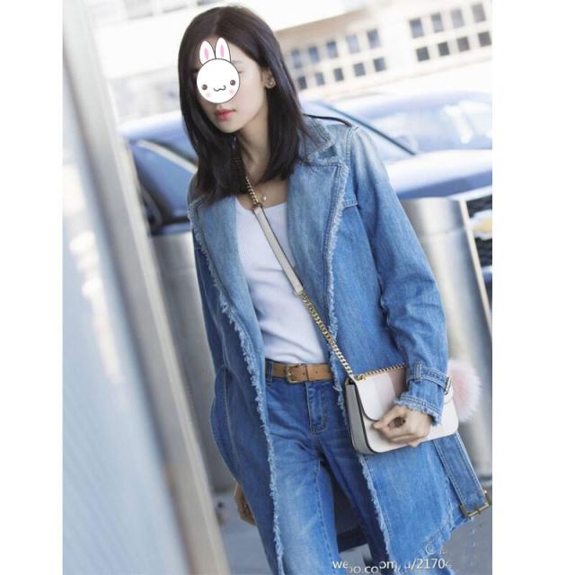 セットアップ デニム ジャケット コート アウター Gジャン ロングコート 膝丈 ひざ丈 袖あり 長袖 襟付き ストレート ベルト ウエストマーク デニム ブルーデニム かわいい 大人可愛い きれいめ シンプル カジュアル 大人 上品 おしゃれ かっこいい こなれ感 ラフ キュート セットアップ デニム ジャケット コート アウター Gジャン ロング