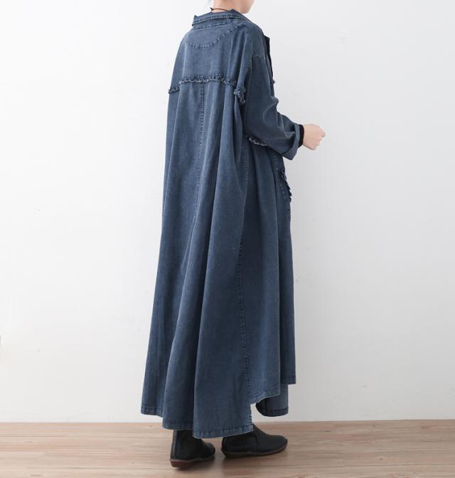 ゆったり デニム コート アウター ロングコート ロング ロング丈