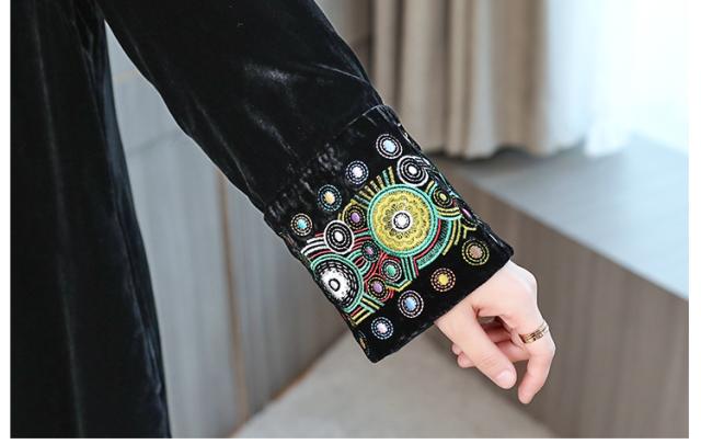 個性的 着物ガウン ガウン アウター ロング ロング丈 袖あり 長袖 襟