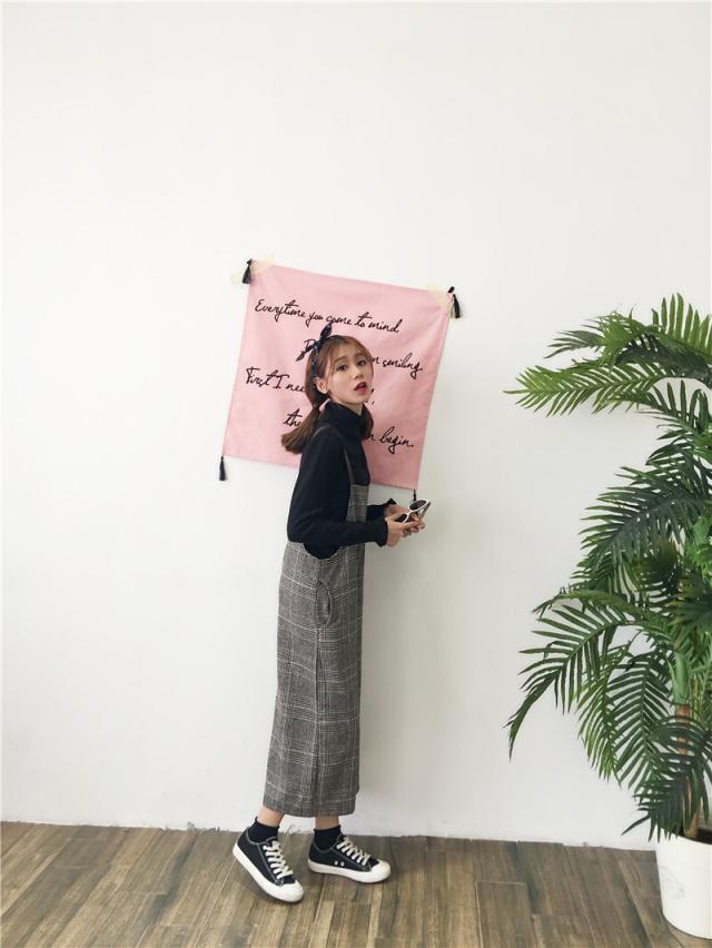セットアップ サロペット ストレートパンツ クロップドパンツ アンクル丈 ストレート かわいい 大人可愛い きれいめ シンプル カジュアル 大人 上品 おしゃれ レトロ 大人女子 こなれ感 ラフ マニッシュ ラブリー キュート ガーリー ルーズ 個性的 モダン チェック柄_4