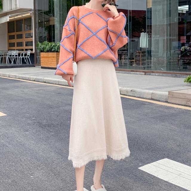 タッセルスカート スカート ボトムス レデイース ニットスカート