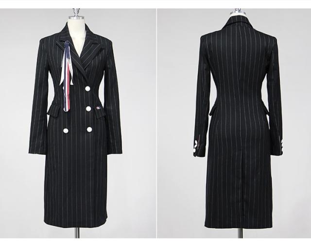 学生風 個性的 トップス アウター ジャケット ひざ丈 袖あり 長袖 襟