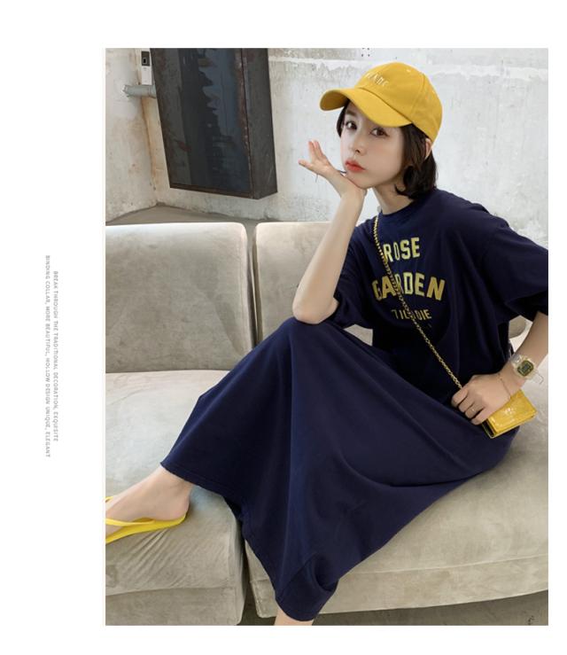 半そでTシャツワンピース ワンピース ビッグT 膝下 ミモレ ミモレ丈