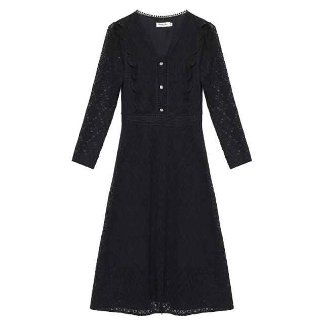 レースドレス ワンピース スカート ハイエンド ボトリングミッド