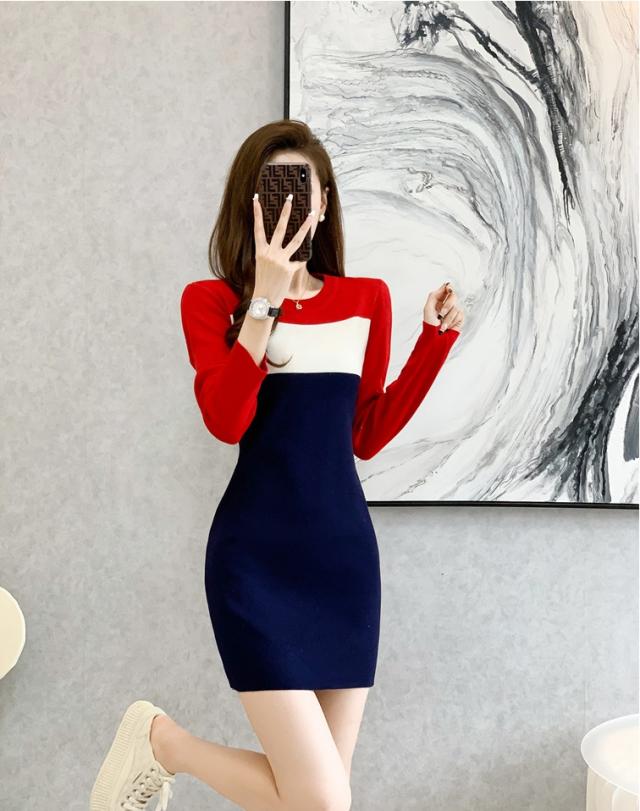 ニット長袖ドレス ワンピース ベーススカート サイズ S M L XL ハイウエスト プルオーバー 膝上 ラウンドネック Aライン ニット かわいい 大人可愛い きれいめ シンプル カジュアル 大人 上品 おしゃれ お洒落 レトロ 大人可愛い 大人女子 キュート ラブリー モード系 ニット長袖ドレス ワンピース ベーススカート サイズ S M L XL ハイ