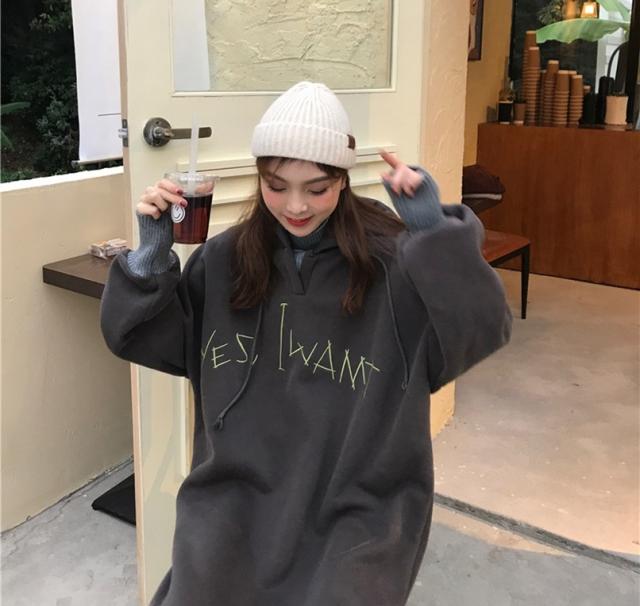 ロングセータードレス ワンピース 厚手 秋 冬 フェイクツーピース