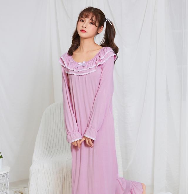 ルームウェア パジャマ 部屋着 寝巻き ナイトウェア ネグリジェ ロング