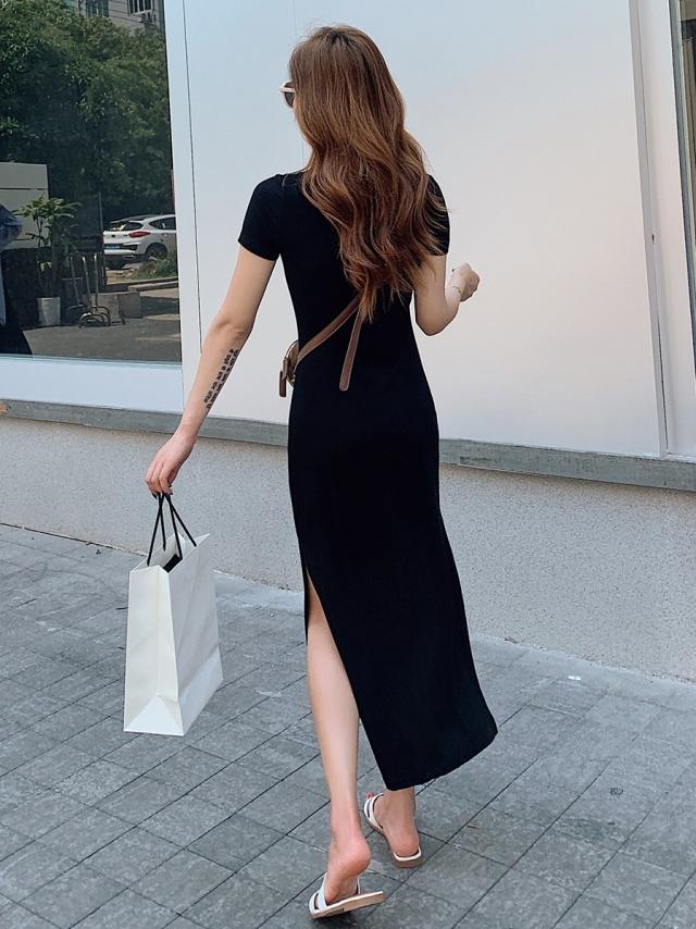 ワンピース シャツワンピース ロング ロング丈 アンクル丈 袖あり 半袖