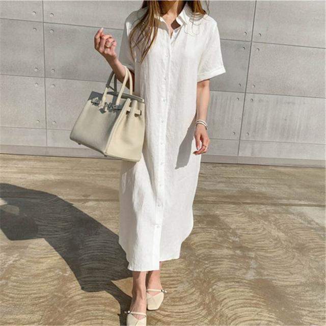 シャツワンピース シャツ ミモレ ミモレ丈 ロング ロング丈 マキシ マキシ丈 9分丈 袖あり 半袖 襟なし Aライン かわいい 大人可愛い きれいめ シンプル カジュアル 大人 上品 おしゃれ お洒落 かっこいい こなれ感 ラブリー キュート ガーリー 存在感 抜け感 無地 春 夏 秋 シャツワンピース シャツ ミモレ ミモレ丈 ロング ロング丈 マキシ