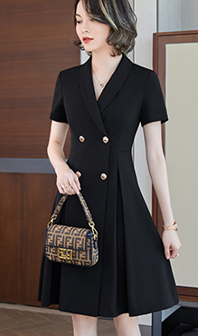 細見えワンピース シャツ 膝丈 ひざ丈 袖あり 半袖 襟付き タイト 細身