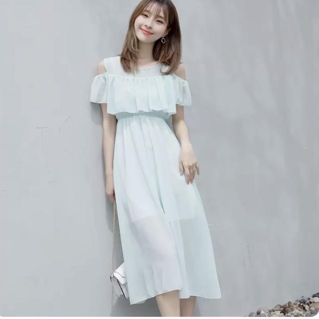 ワンピース フレアワンピース ミモレ ミモレ丈 袖あり 半袖 オフ
