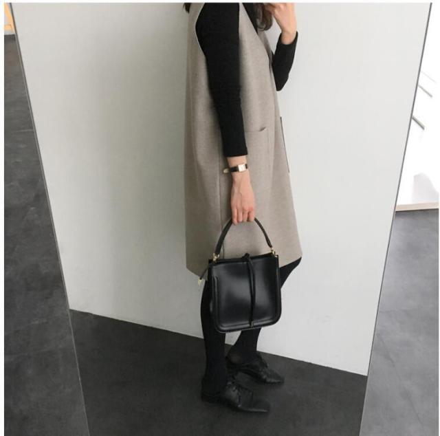 深Vネック ジャンスカ ハイネック ニット セットアップ ニットソー