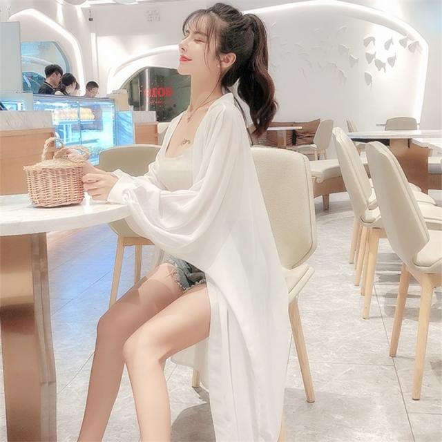 アウター カーディガン ショール ロング丈 長袖 シフォン かわいい 大人可愛い きれいめ シンプル カジュアル 大人 上品 おしゃれ お洒落 大人可愛い 大人女子 こなれ感 ガーリー エレガント 主役級 存在感 フォーマル 無地 春 夏 秋 誕生日 クリスマス バレンタイン 10代の通販は