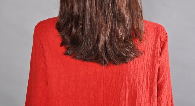 ワンピース ニットソー ニットワンピ ロング丈 長袖 Uネック フレア