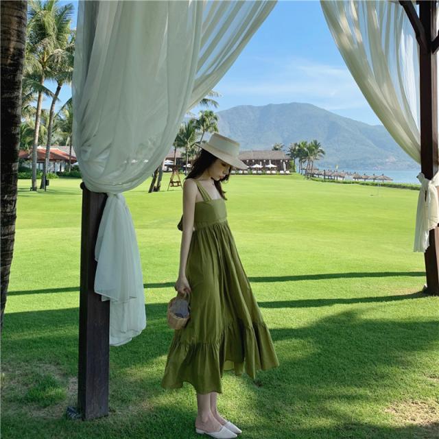 バックシャン ティアード リゾート ワンピース ティアードワンピース