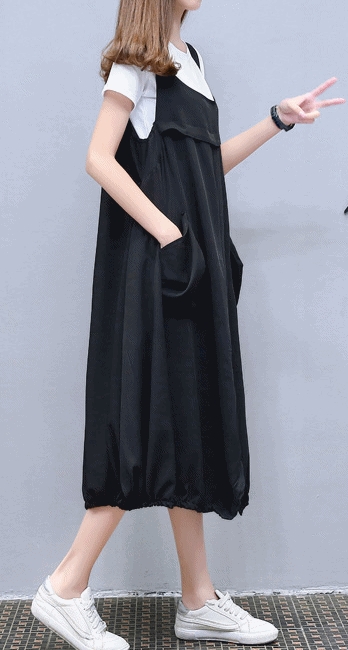ワンピース フレアワンピース ワンピドレス ロング丈 半袖 ストレート ワイド ウエストマーク かわいい 大人可愛い きれいめ シンプル カジュアル 大人 上品 おしゃれ お洒落 大人可愛い 大人女子 こなれ感 ガーリー エレガント 主役級 存在感 フォーマル 無地 春 夏 秋_7