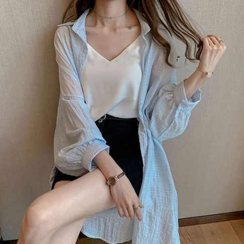 トップス シャツ カーディガン ロング ロング丈 袖あり 長袖 襟付き 前開き 綿 かわいい 大人可愛い シンプル カジュアル おしゃれ お洒落 アジアン エスニック 大人女子 ラフ 柄 ストライプ 春 夏 秋 10代 20代 30代 レディース 女性用 通勤 デート お出かけ 公園デビューの通販は