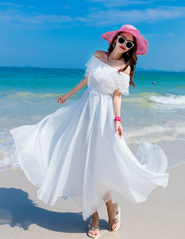 オフショル ティアード ワンピース ティアードワンピース ロング ロング丈 マキシ マキシ丈 9分丈 アンクル丈 オフショルダー ワンショルダー ワンショル フレア Aライン フリル ウエストマーク ふわふわ ハイウエスト かわいい 大人可愛い きれいめ シンプル カジュアル 大人 オフショル ティアード ワンピース ティアードワンピース ロング