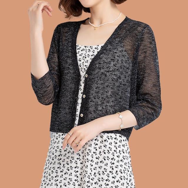 透かし編みカーデ 透かし編みボレロ トップス カーディガン サマーセーター ショール ボレロ ショート ショート丈 ミディアム丈 ミドル丈 レギュラー丈 袖あり 半袖 5分袖 五分袖 Vネック スリム 細身 ストレート レース 透け感 シースルー 薄手 きれいめ シンプル 大人 上品