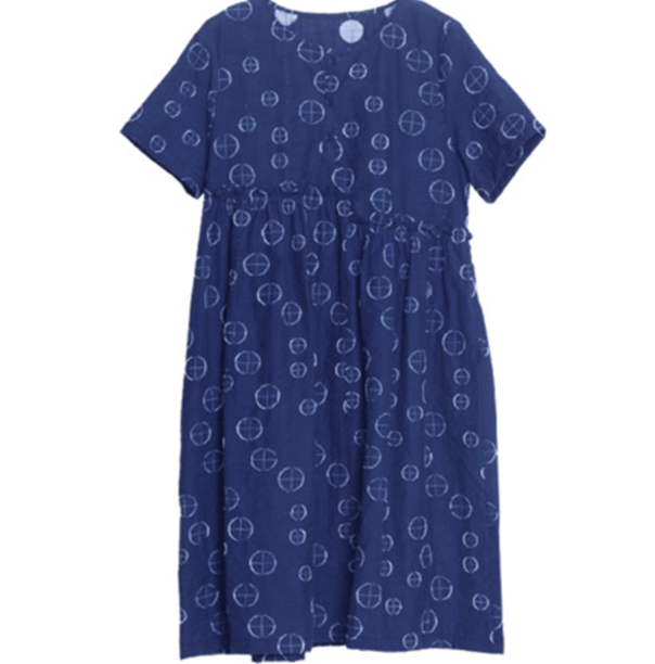 ワンピース ワンピドレス 膝丈 ひざ丈 袖あり 半袖 ラウンドネック 襟