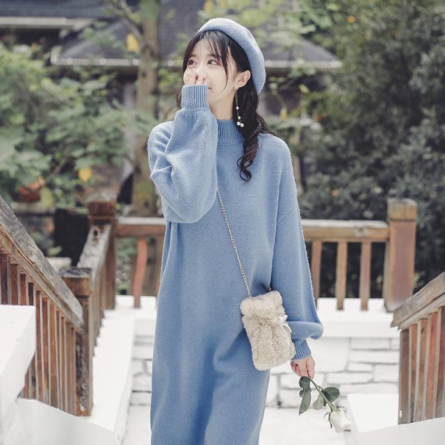 ワンピース ワンピドレス 膝下 ロング ロング丈 袖あり 長袖