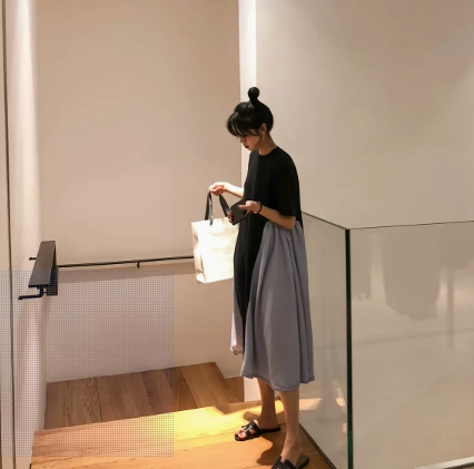 ワンピース ワンピドレス 膝下 ロング ロング丈 袖あり 半袖 ラウンド